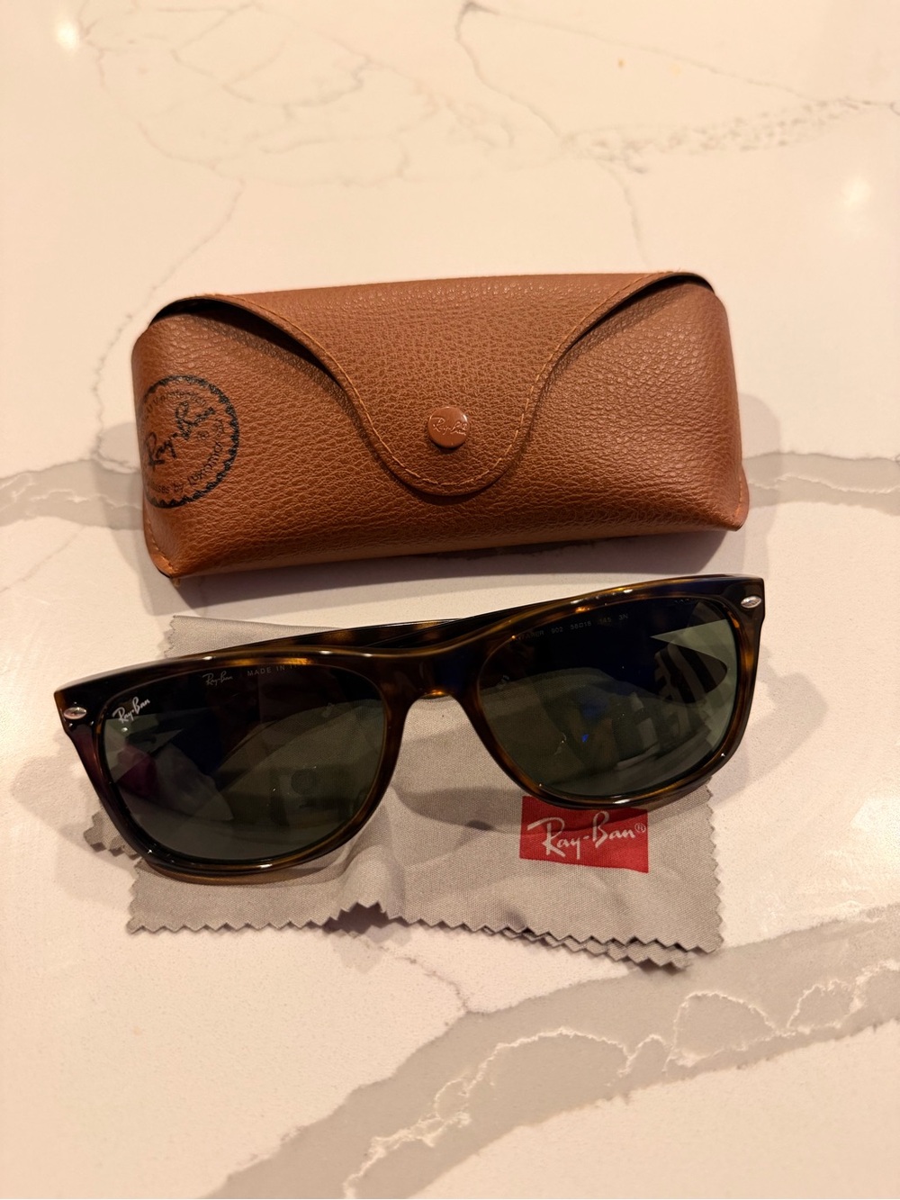 Ray-Ban Tortoiseshell Wayfarer Sunglasses - Brown/Green